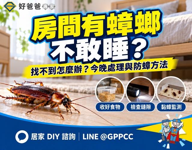 房間有蟑螂怎麼辦？不敢睡、找不到蟑螂的處理方法｜好爸爸購GO