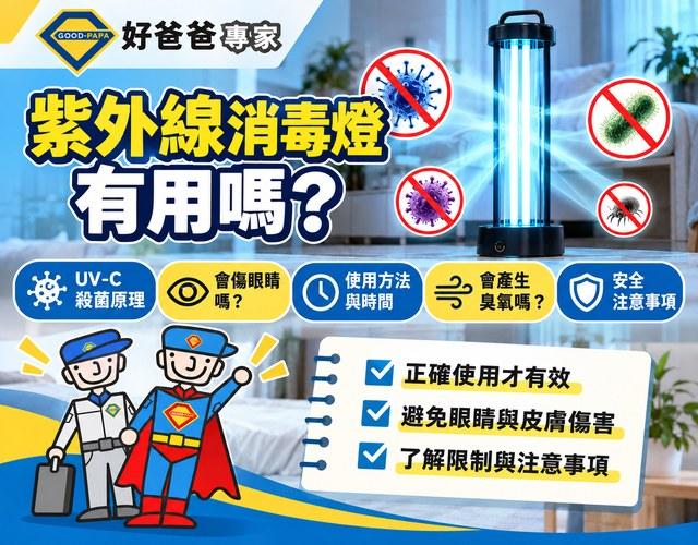 紫外線消毒燈有用嗎？會傷眼睛嗎？UV-C殺菌原理、使用方法與安全注意事項