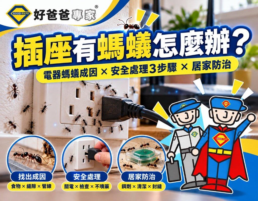 插座有螞蟻怎麼辦?電器螞蟻會短路嗎?安全處理3步驟|好爸爸
